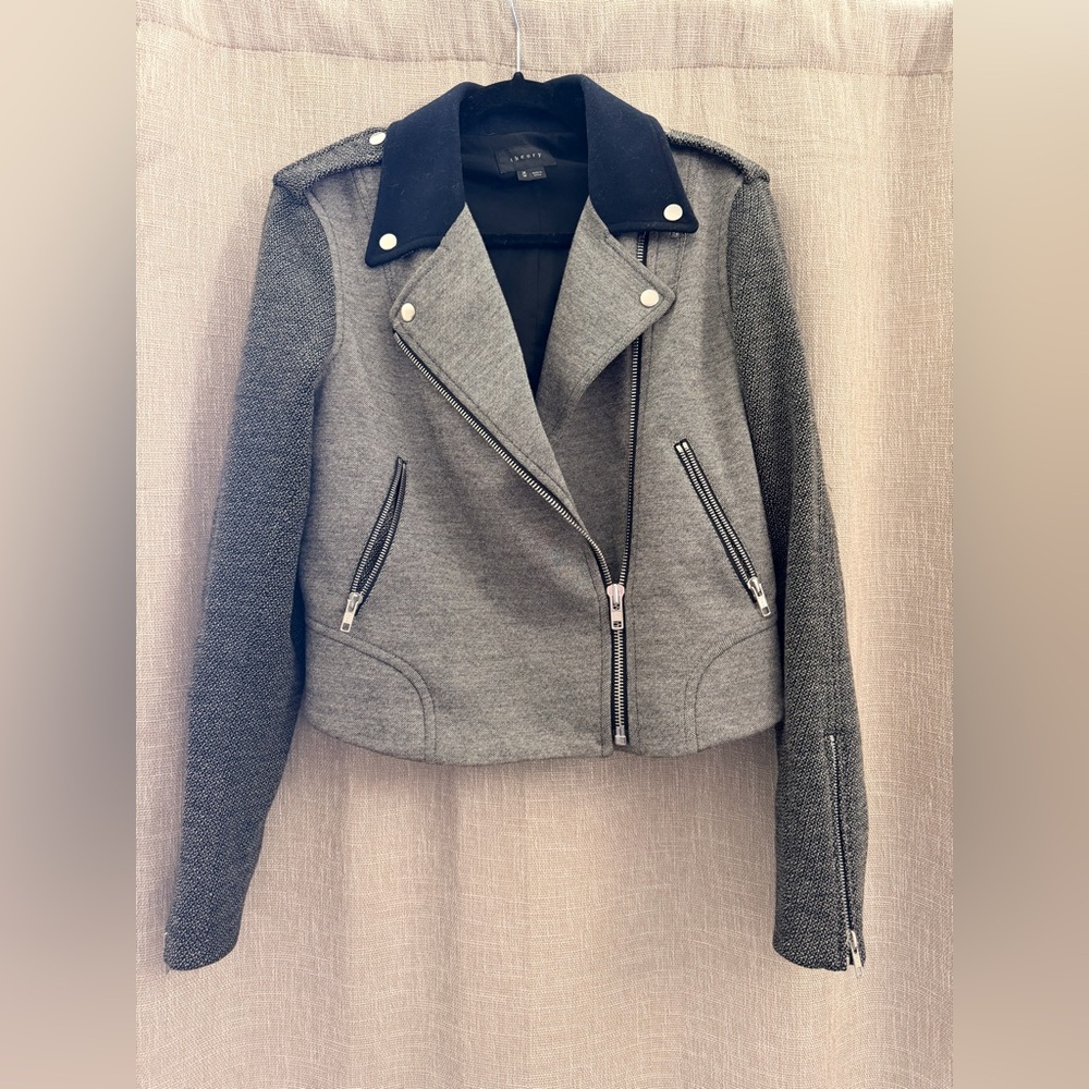 Theory Two-Tone Gray and Black Blazer